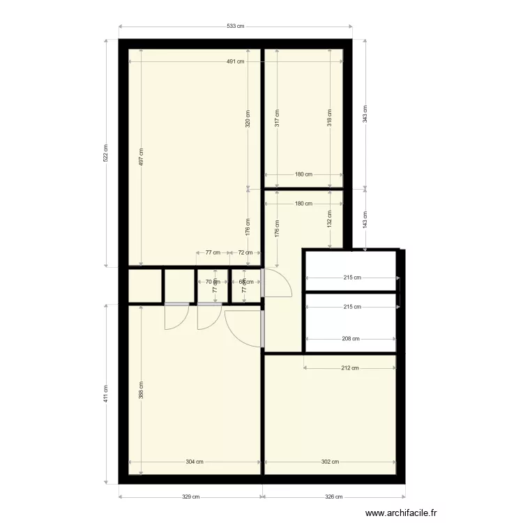 taffo 2 crochardiere. Plan de 