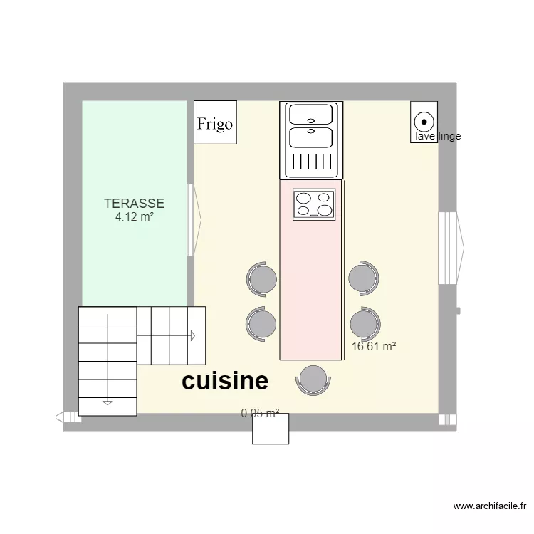 CUISINE au MILEU. Plan de CUISINE au MILEU. Plan de