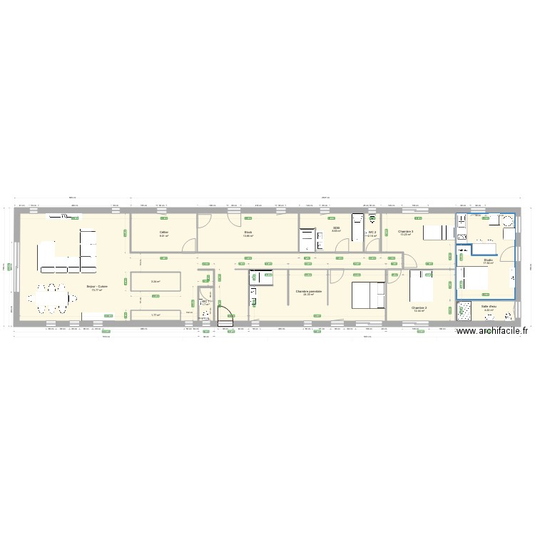 Loft Montardon Meublé. Plan de 0 pièce et 0 m2
