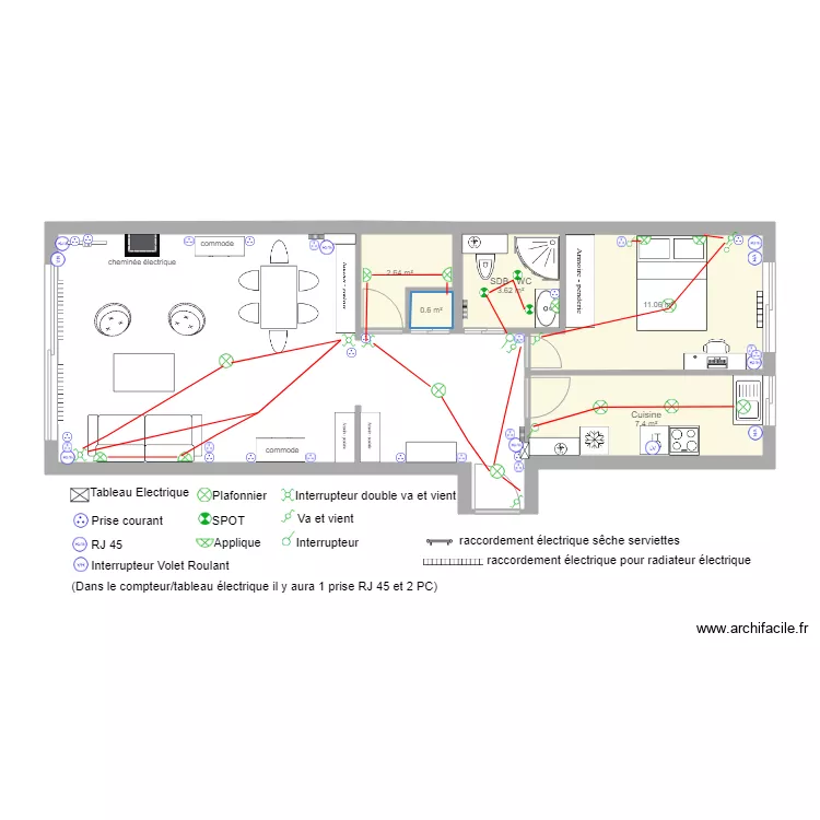 Plan Electrique Niveau 0 sans permutation cuisine 2. Plan de 