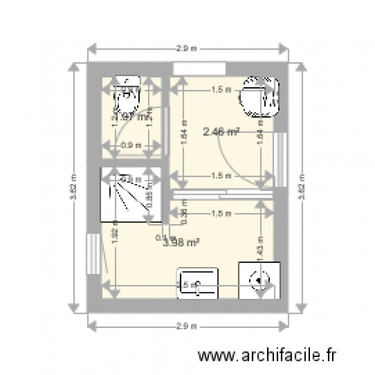 Thebault projet. Plan de 0 pièce et 0 m2