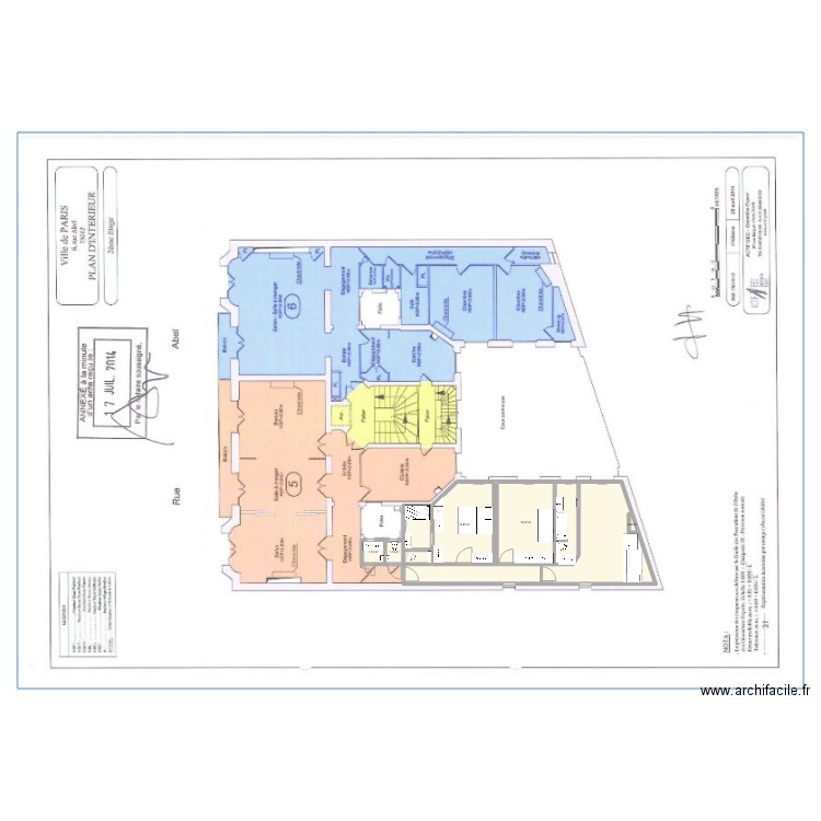 Abel-chambres3. Plan de 10 pièces et 72 m2