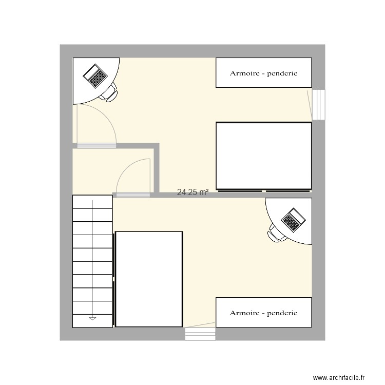 chambres des garcons avec meubles. Plan de 0 pièce et 0 m2