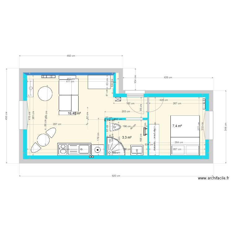 Appart 002 RDC essai. Plan de 0 pièce et 0 m2