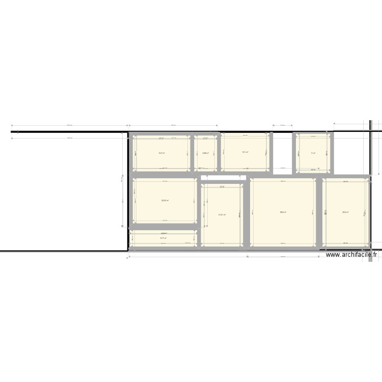 BV avec surface. Plan de 9 pièces et 164 m2