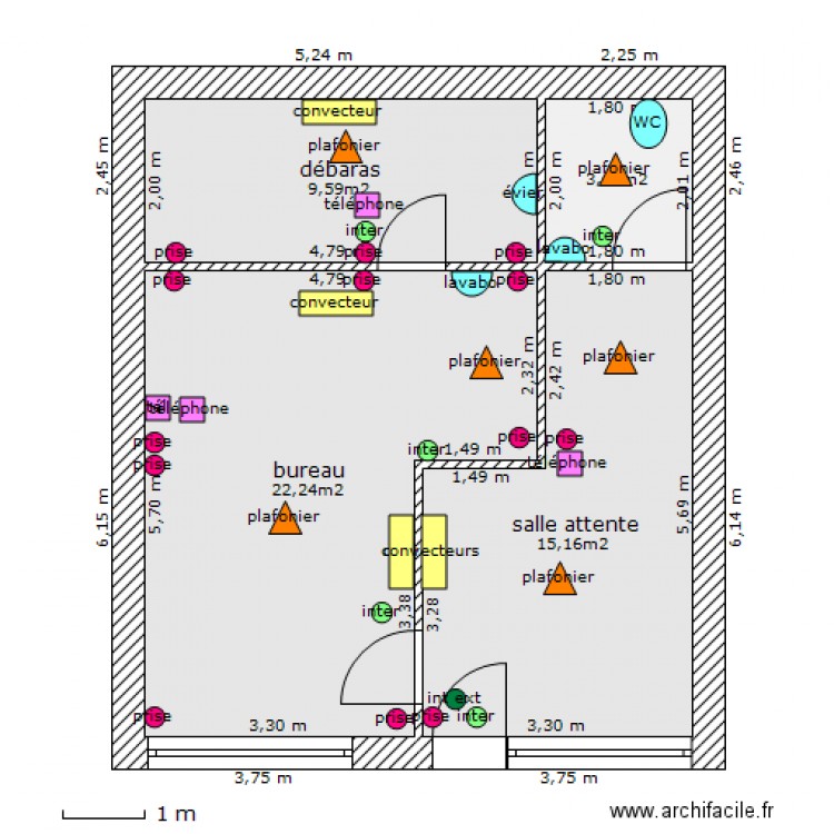 cabinet Dr Sensebe Cazeres. Plan de 0 pièce et 0 m2