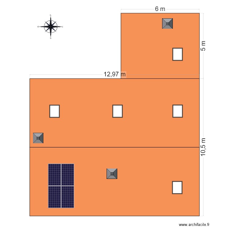 toiture maison. Plan de 0 pièce et 0 m2