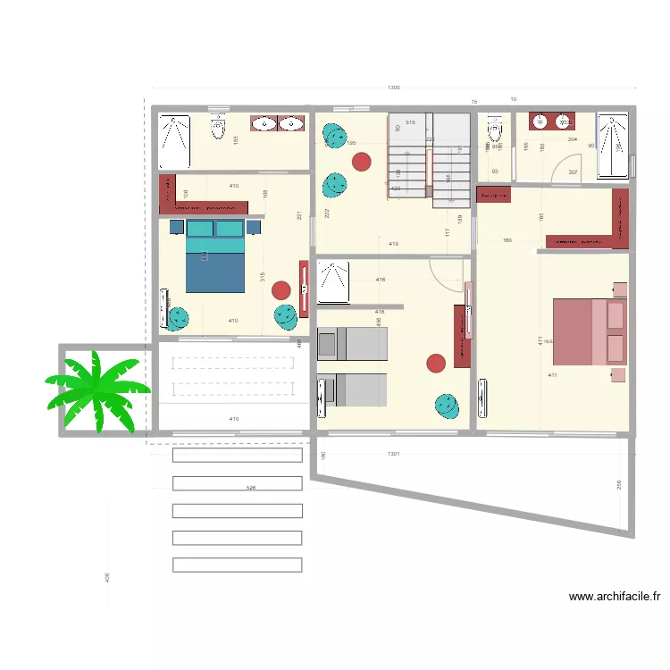 villa 3 &eacute;tage. Plan de 