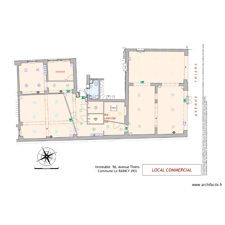 raincy. Plan de 1 pièce et 3 m2