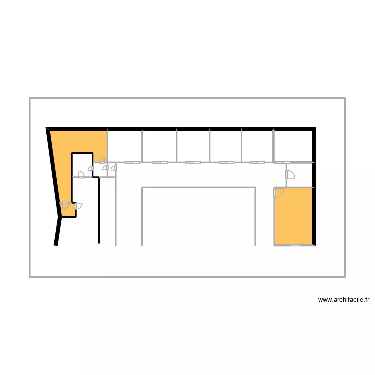 Plan g&eacute;n&eacute;ral Arsenaux. Plan de 13  et 77 m²