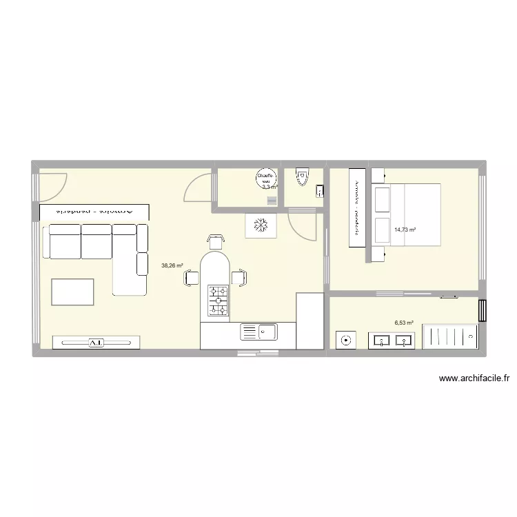 2233. Plan de 4 et 63 m² 2233. Plan de 4 et 63 m²