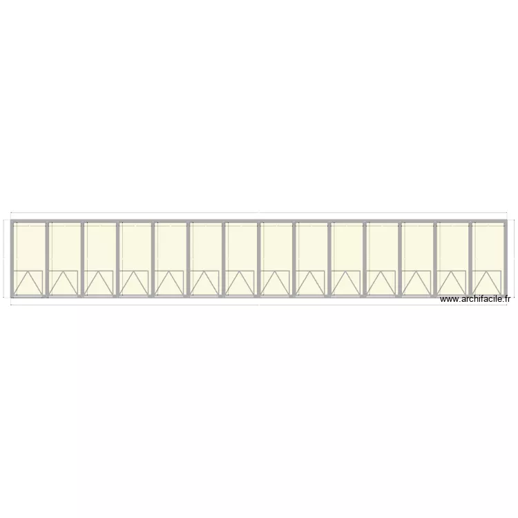 garage. Plan de 14  et 227 m²