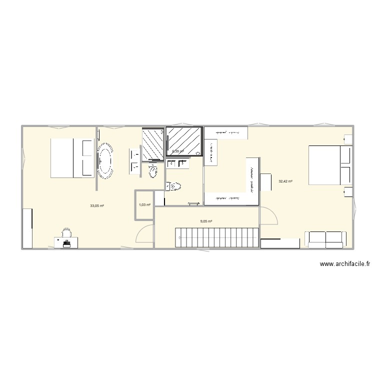 philippe étage. Plan de 0 pièce et 0 m2