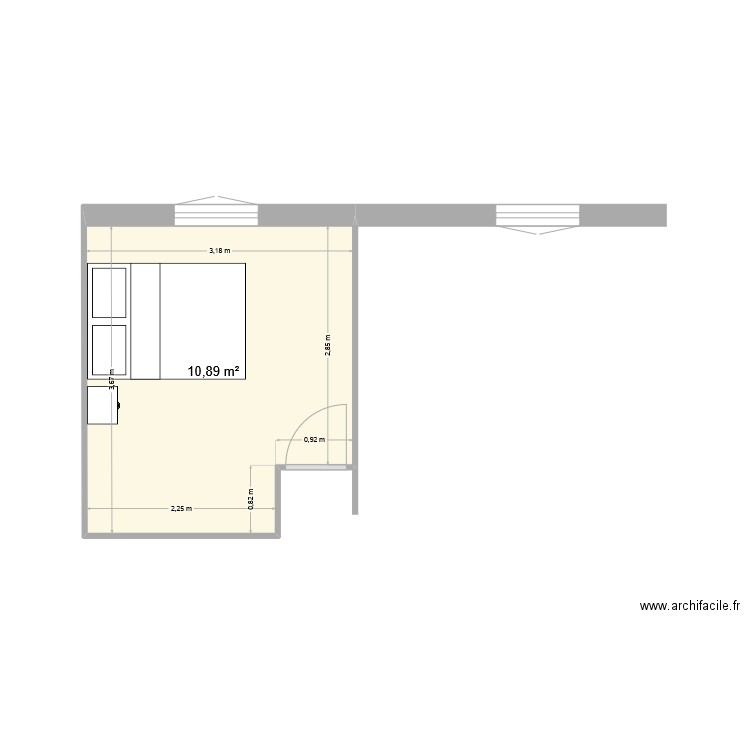 grandvelle CH1. Plan de 1 pièce et 11 m2