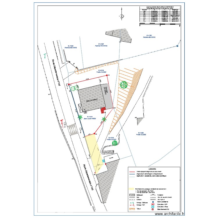 Plan de masse projet DP. Plan de 0 pièce et 0 m2