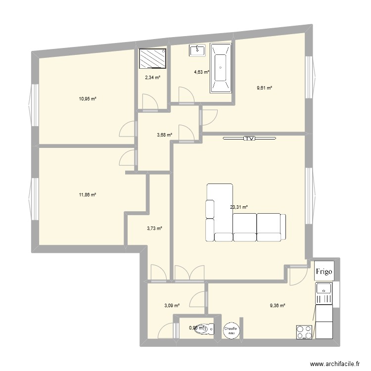 aaf. Plan de 0 pièce et 0 m2