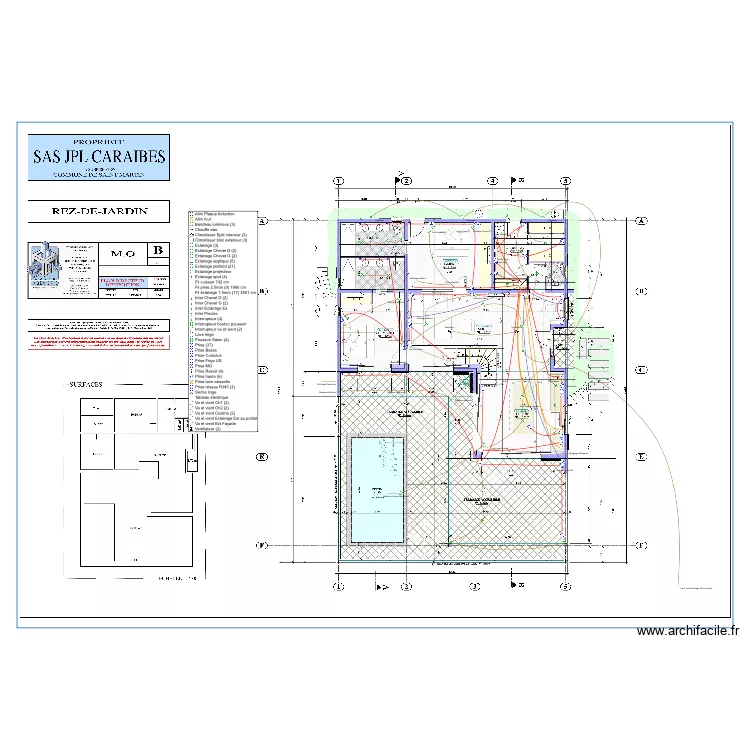 Rez de Jardin. Plan de 