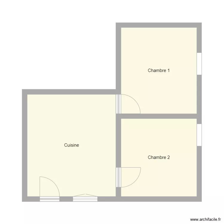 App rch fond de cour CHIHA &agrave; droite. Plan de 