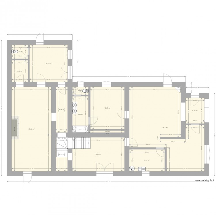 saint aignan rdc actuel. Plan de 0 pièce et 0 m2