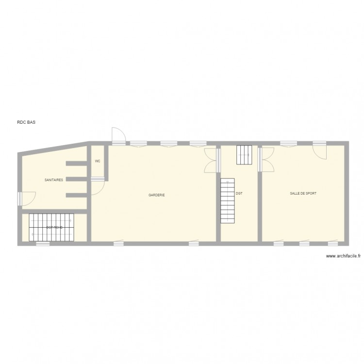 RDC BAS BENEVENT L ABBAYE. Plan de 0 pièce et 0 m2