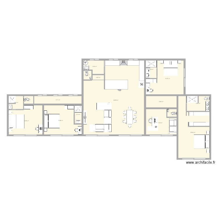 MAISON CH ET BUREAU. Plan de 0 pièce et 0 m2