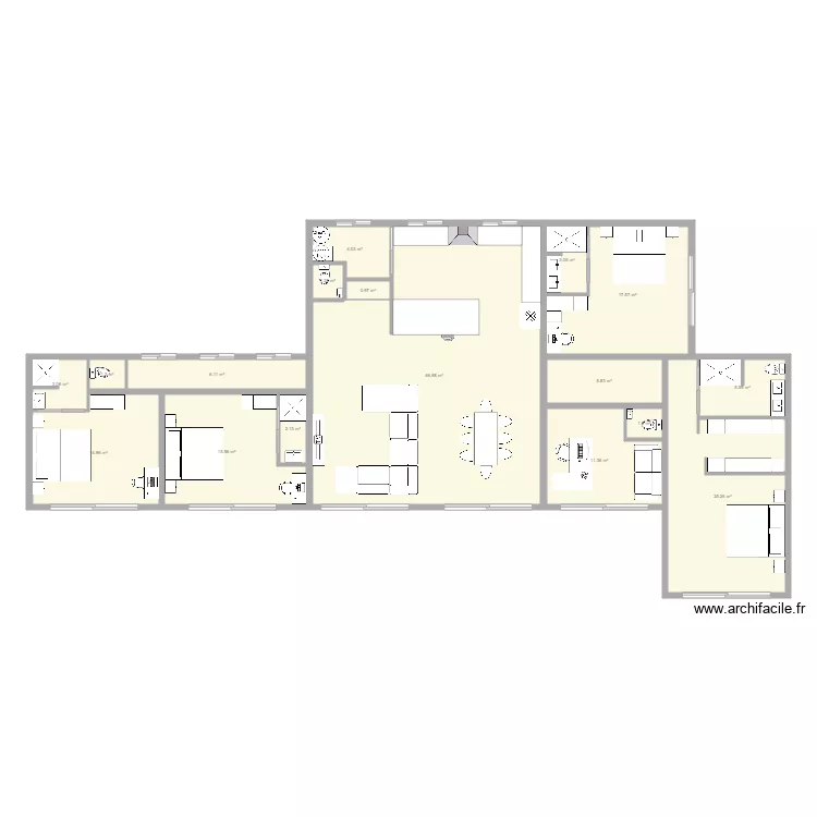 MAISON CH ET BUREAU. Plan de 