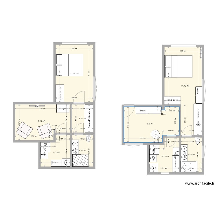 EXTENSION AMENAGEMENT GARAGE. Plan de 0 pièce et 0 m2