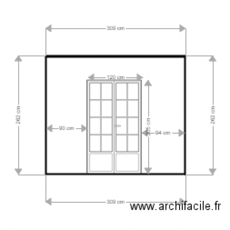 Porte cuisine terrasse. Plan de 0 pièce et 0 m2