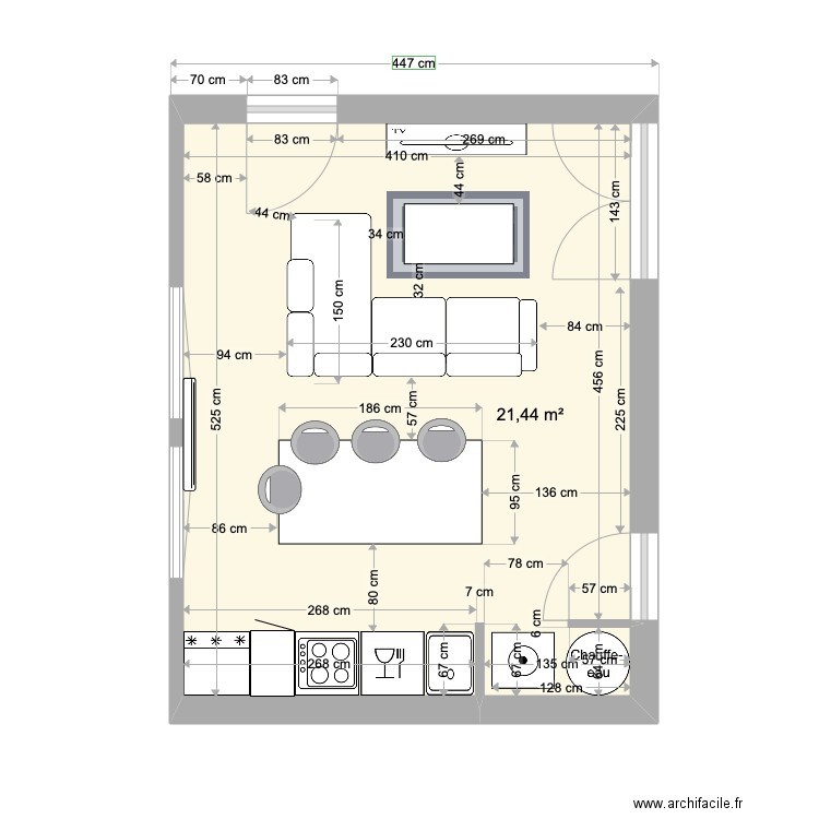 Caudéran salon 3. Plan de 0 pièce et 0 m2