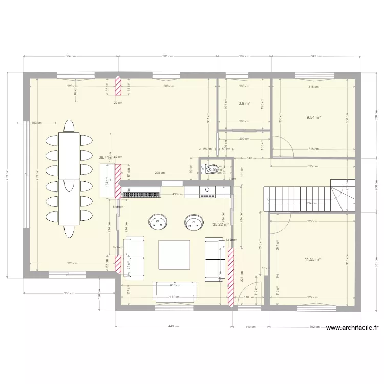 détail pièces de vie essai3. Plan de détail pièces de vie essai3. Plan de