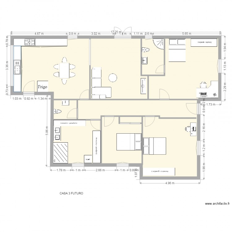 casa 3 futuro. Plan de 0 pièce et 0 m2