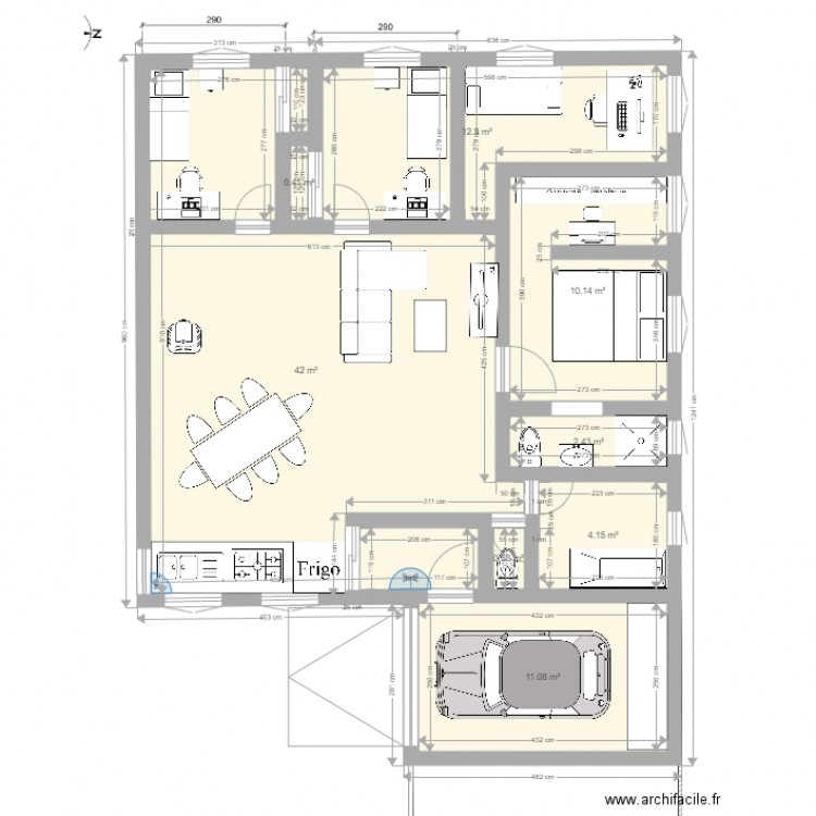 Maison BBC. Plan de 0 pièce et 0 m2