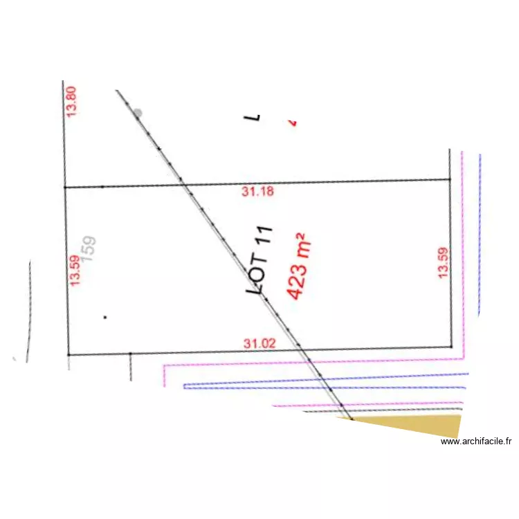 plan terrain saint laurent des Autels. Plan de 