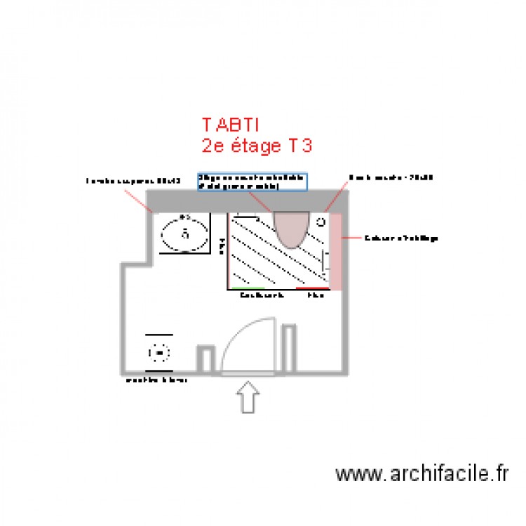 tabti sdb apresrd. Plan de 0 pièce et 0 m2