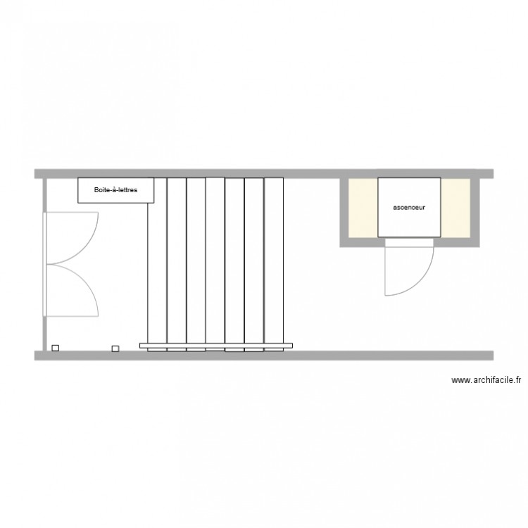 hall plan existant. Plan de 0 pièce et 0 m2