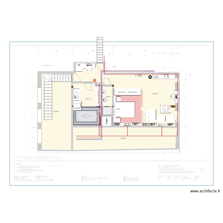 comble fini PER. Plan de 0 pièce et 0 m2