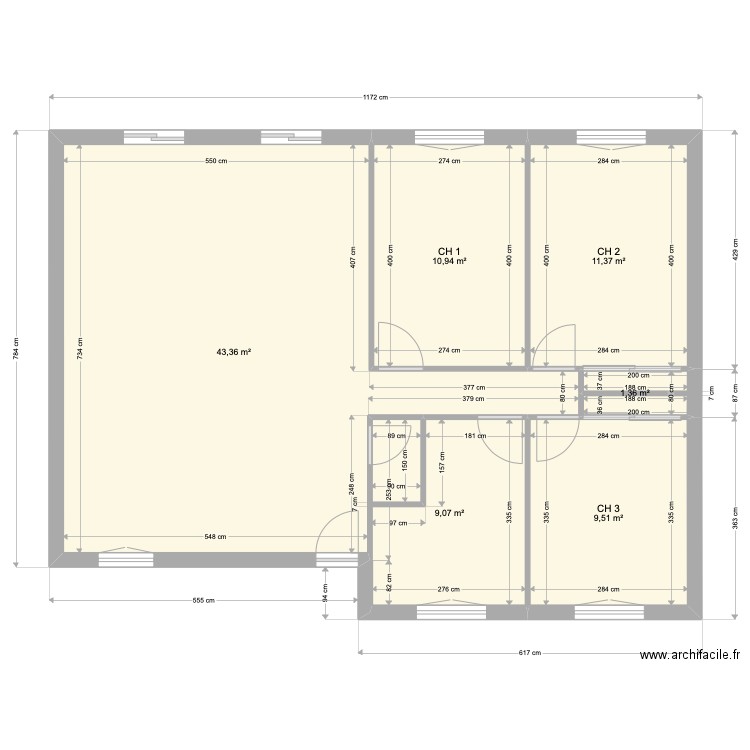 CALVIN FILS 2. Plan de 6 pièces et 86 m2
