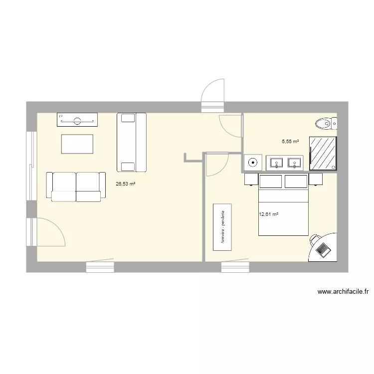 appart Pornic 04. Plan de 