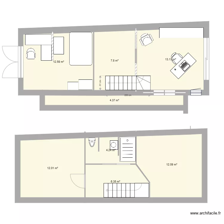 REZ DE CHAUSSEE MEUBLEE 1. Plan de 