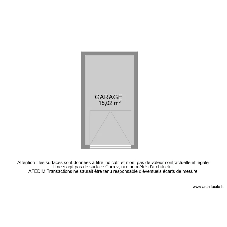 BI 7803 GARAGE. Plan de 