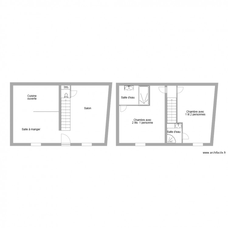 plan gîte 1470. Plan de 0 pièce et 0 m2