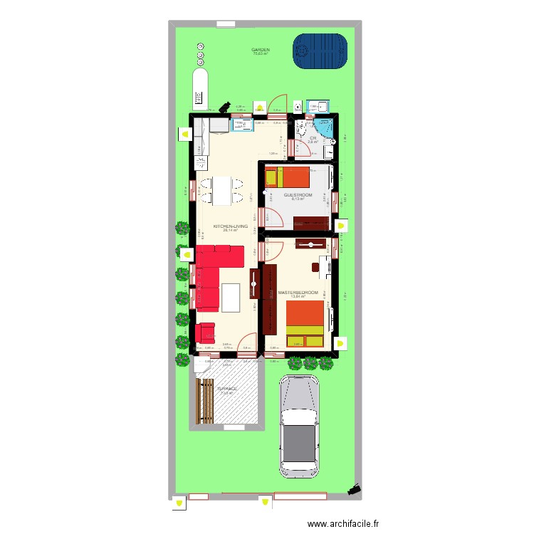 Francis4. Plan de 6 pièces et 210 m2