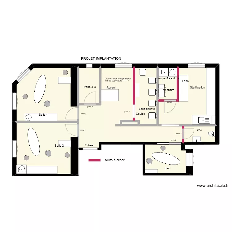CABINET CREATION CLOISON 2eme / modifi&eacute; 1. Plan de 