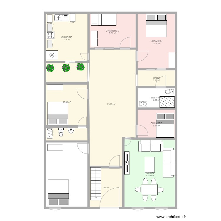 MAISON SENEGAL. Plan de 0 pièce et 0 m2