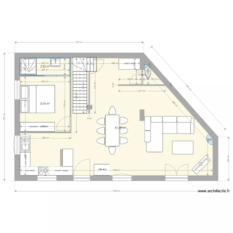 RdC option 43 esca 1er. Plan de 
