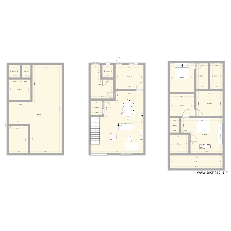 Villa duplex. Plan de 0 pièce et 0 m2