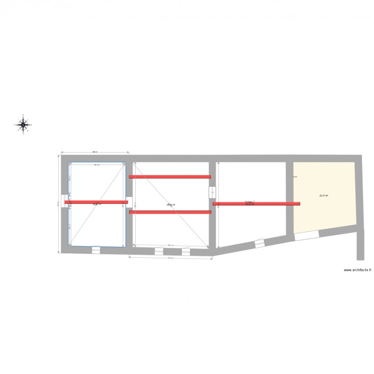 etage plancher habitation. Plan de 0 pièce et 0 m2