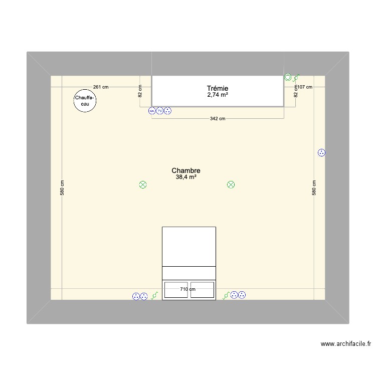 Joanne R+2. Plan de 2 pièces et 41 m2