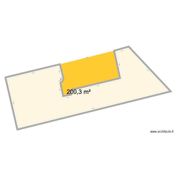 Plan de cadastre 18. Plan de 1 pièce et 200 m2