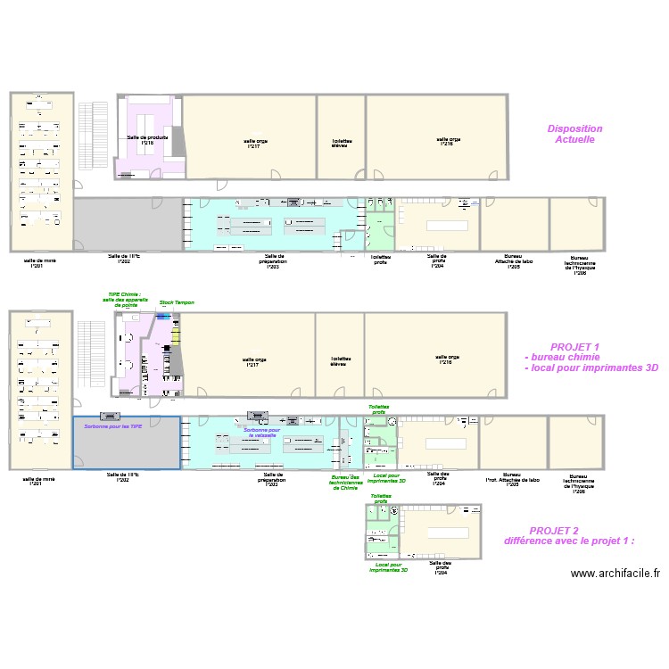 CPGE PC  Reagencement  nov 2020    projet initial. Plan de 0 pièce et 0 m2